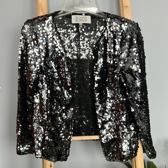 BB Dakota Tops - BB Dakota Short Sequin Duster